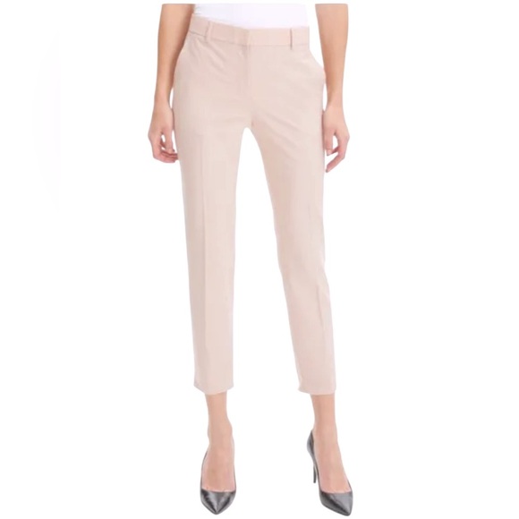 Theory Trecca Wool Pants Size 4 Blush Pink Virgin Wool Blend 29” inseam - Picture 1 of 6